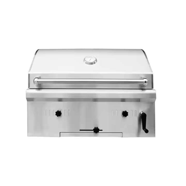 Built-In Garden Heavy-Duty Gas BBQ Grill 304 Stainless Steel with Adjustable Height and Charcoal Features