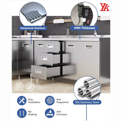 Modern Commercial Kitchen 304 Stainless Steel Outdoor Cabinet Complete Outdoor Cabinet Outdoor Bbq Kitchen Pod view 2