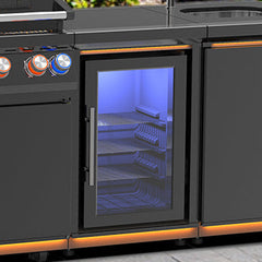 Waterproof Stainless Steel Gas BBQ Grill Kitchen Cabinet for Outdoor with Sink Fridge view 1