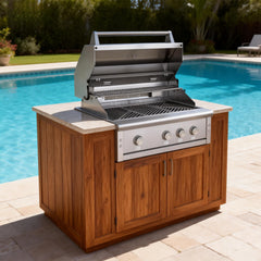 High-quality Premium Luxury Built-in 304 Stainless Steel 3-Burner Electronic Pulse Ignition Outdoor Kitchen BBQ Grill for Home view 3