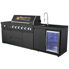 Customized Outdoor Kitchen Cabinets Gas Grill 304 Stainless Steel Kitchen Sink Cabinet view 1