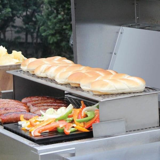 Phoenix SDSCS warming rack installed in a Phoenix grill
