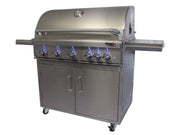 Dragon Fire 40-inch freestanding stainless steel gas grill on cart