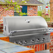 Dragon Fire DF40 grill head installed as a built-in